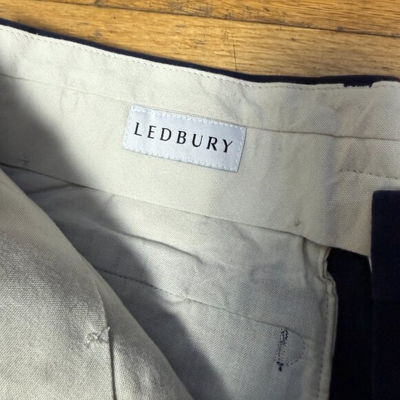 Ledbury Navy Richmond Shorts Mens Size 35 7.5 Length - Picture 4 of 14